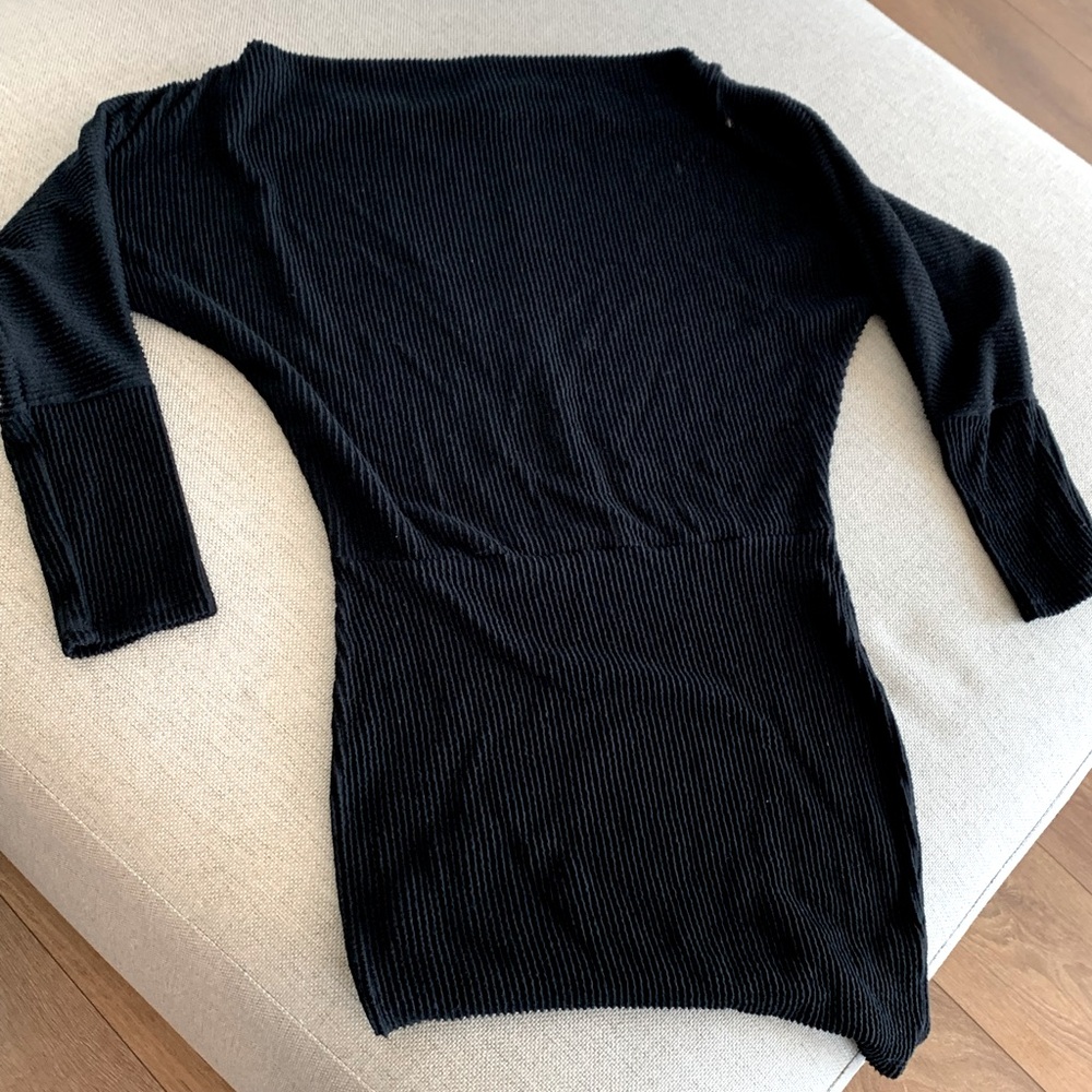 Fashion Nova Black cowl neck mini dress sz. Medium